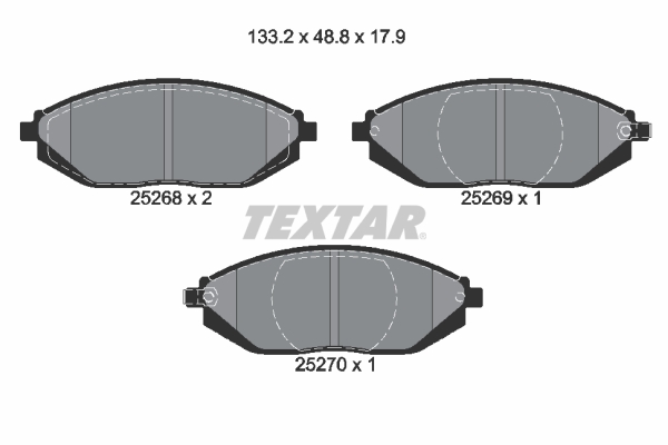 Set placute frana,frana disc 2526801 TEXTAR