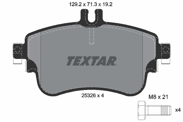 Set placute frana,frana disc 2532601 TEXTAR