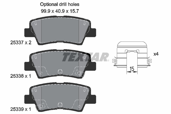 Set placute frana,frana disc 2533707 TEXTAR