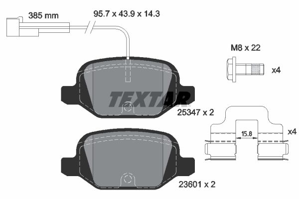 Set placute frana,frana disc 2534701 TEXTAR