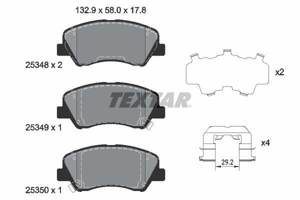 Set placute frana,frana disc 2534801 TEXTAR