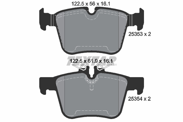 Set placute frana,frana disc 2535301 TEXTAR