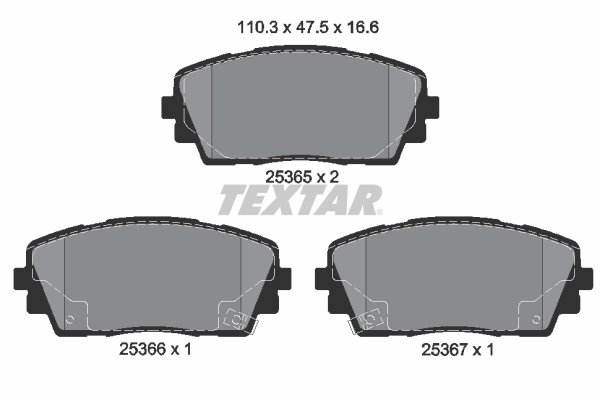 Set placute frana,frana disc 2536501 TEXTAR