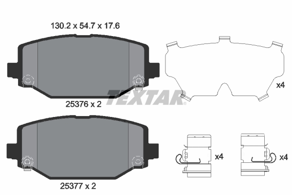 Set placute frana,frana disc 2537601 TEXTAR