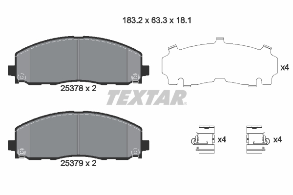 Set placute frana,frana disc 2537801 TEXTAR