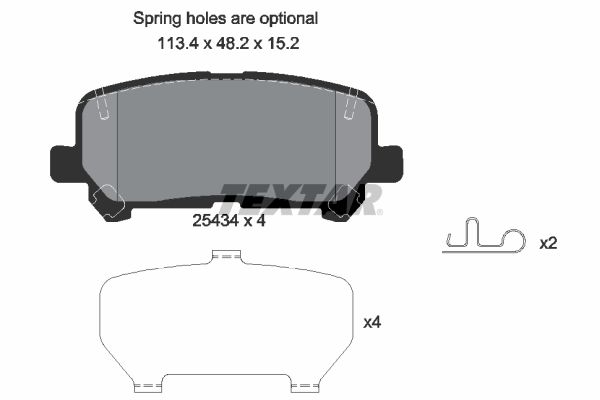 Set placute frana,frana disc 2543401 TEXTAR