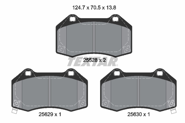 Set placute frana,frana disc 2552803 TEXTAR