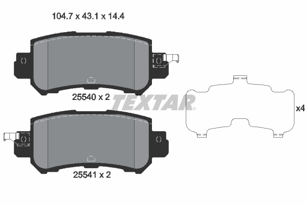 Set placute frana,frana disc 2554001 TEXTAR