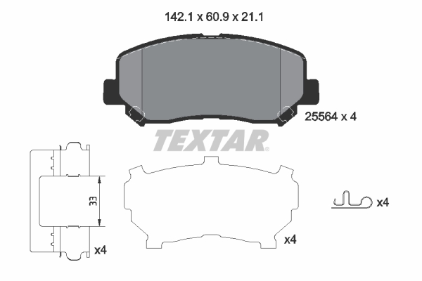 Set placute frana,frana disc 2556403 TEXTAR