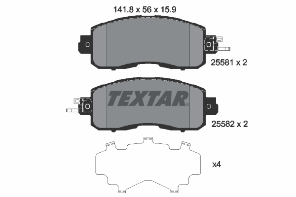 Set placute frana,frana disc 2558101 TEXTAR