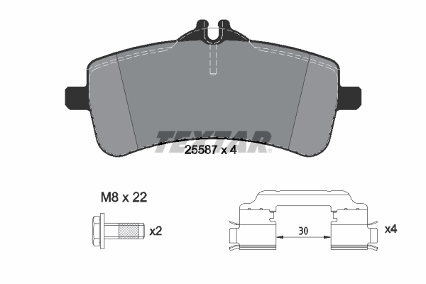 Set placute frana,frana disc 2558701 TEXTAR