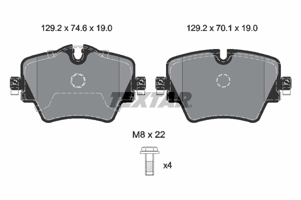 Set placute frana,frana disc 2561705 TEXTAR