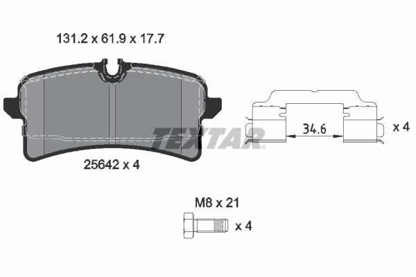 Set placute frana,frana disc 2564203 TEXTAR