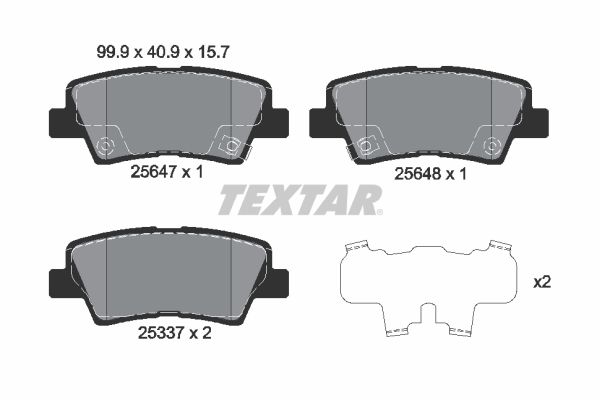 Set placute frana,frana disc 2564701 TEXTAR