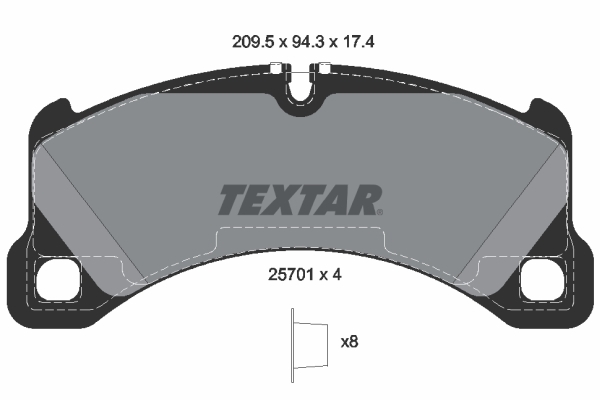 Set placute frana,frana disc 2570101 TEXTAR