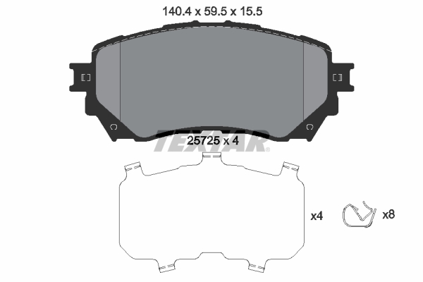 Set placute frana,frana disc 2572501 TEXTAR