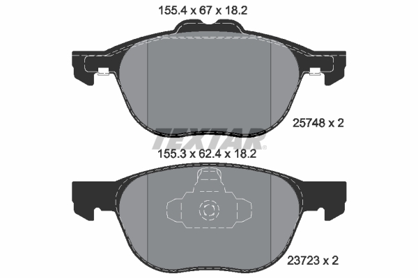 Set placute frana,frana disc 2574801 TEXTAR