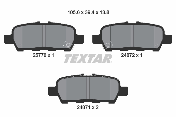 Set placute frana,frana disc 2577801 TEXTAR