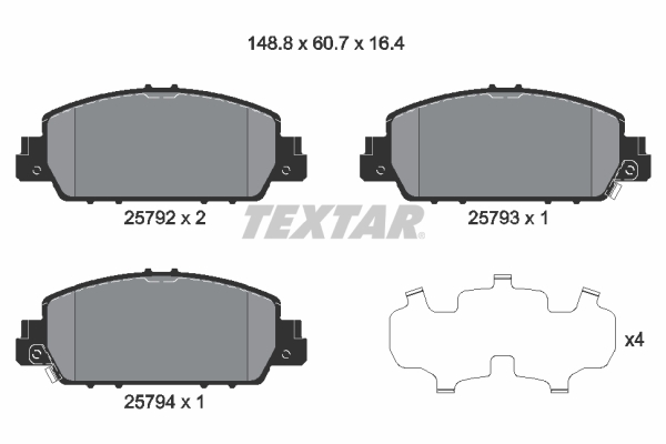 Set placute frana,frana disc 2579201 TEXTAR