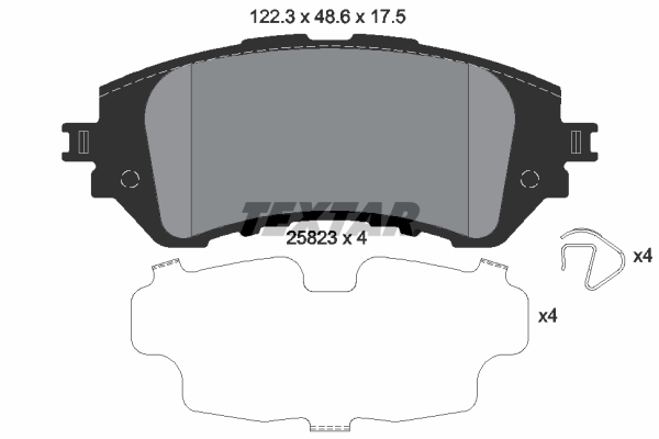 Set placute frana,frana disc 2582301 TEXTAR