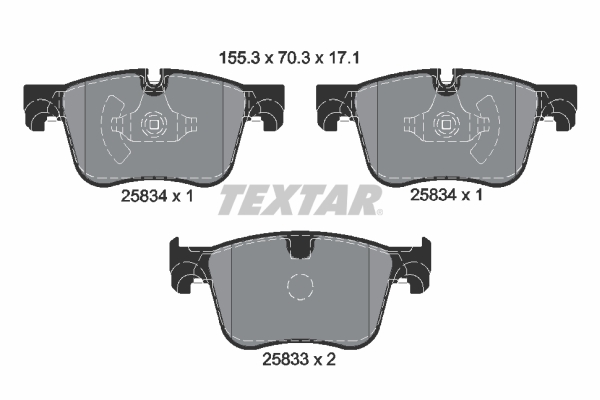 Set placute frana,frana disc 2583401 TEXTAR