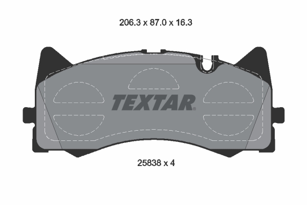 Set placute frana,frana disc 2583801 TEXTAR