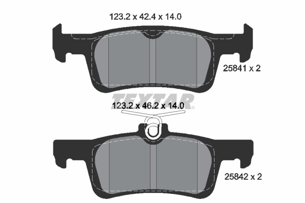 Set placute frana,frana disc 2584104 TEXTAR