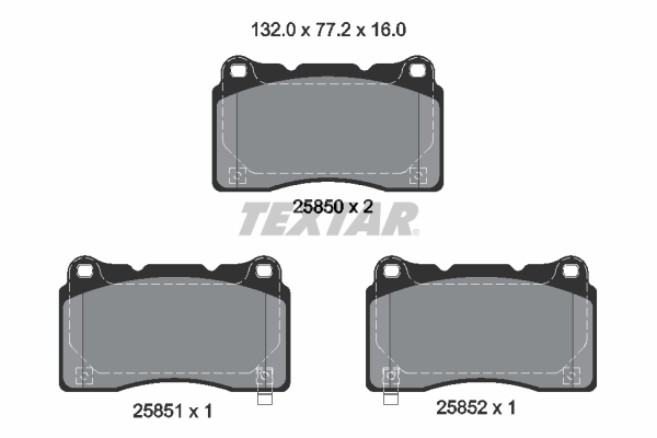 Set placute frana,frana disc 2585001 TEXTAR