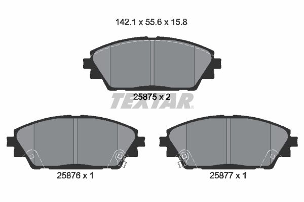 Set placute frana,frana disc 2587501 TEXTAR