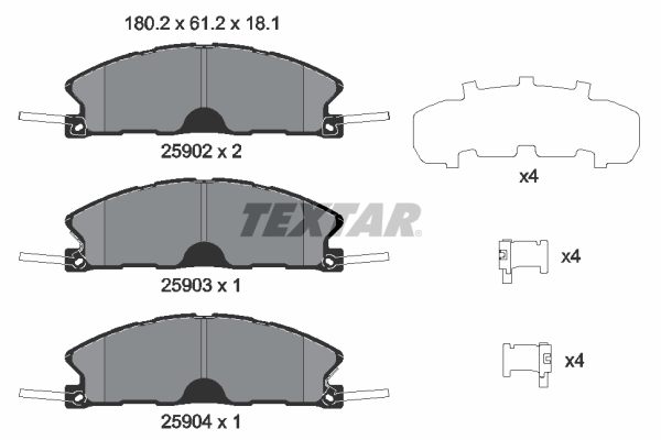 Set placute frana,frana disc 2590201 TEXTAR