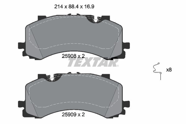 Set placute frana,frana disc 2590801 TEXTAR