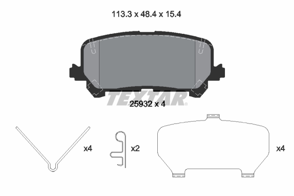 Set placute frana,frana disc 2593201 TEXTAR