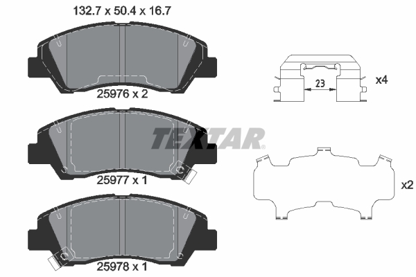 Set placute frana,frana disc 2597601 TEXTAR