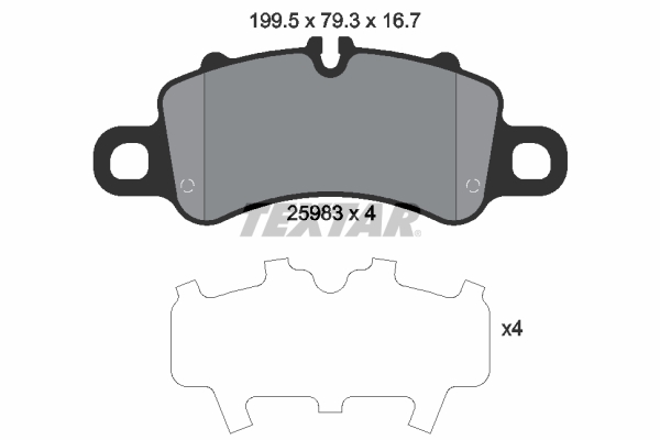 Set placute frana,frana disc 2598301 TEXTAR