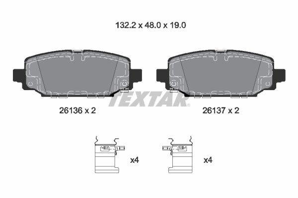 Set placute frana,frana disc 2613601 TEXTAR