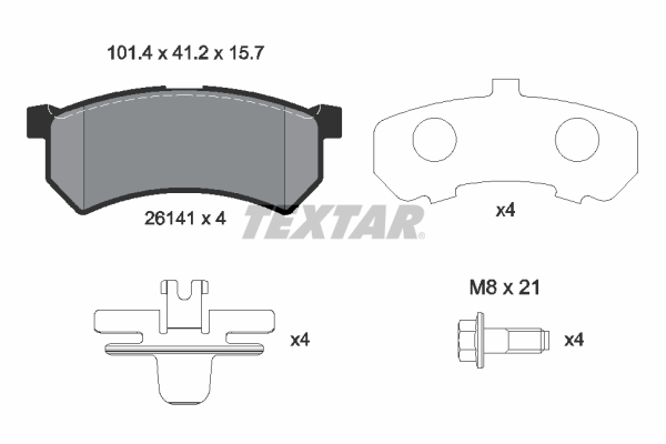 Set placute frana,frana disc 2614101 TEXTAR