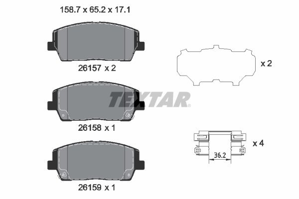 Set placute frana,frana disc 2615701 TEXTAR