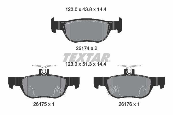 Set placute frana,frana disc 2617401 TEXTAR