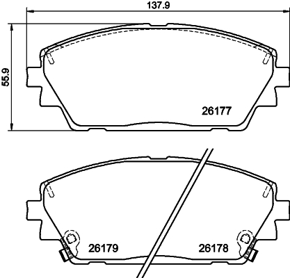 Set placute frana,frana disc 2617701 TEXTAR