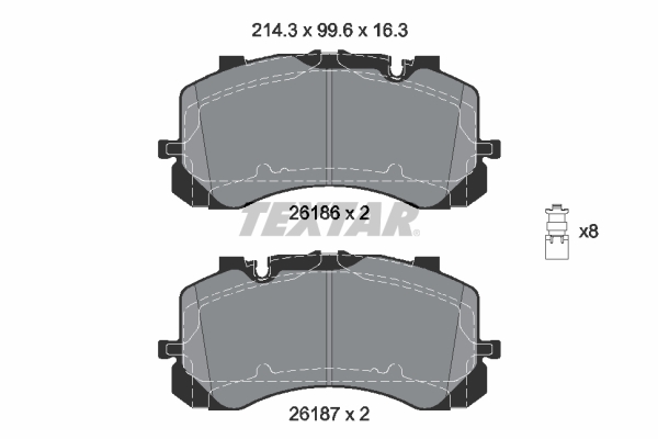 Set placute frana,frana disc 2618601 TEXTAR