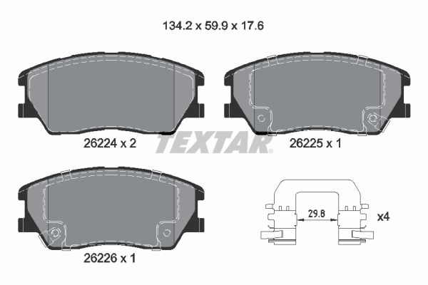 Set placute frana,frana disc 2622401 TEXTAR