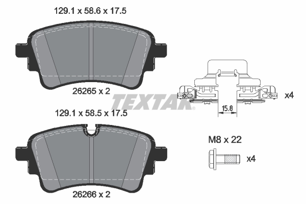 Set placute frana,frana disc 2626503 TEXTAR