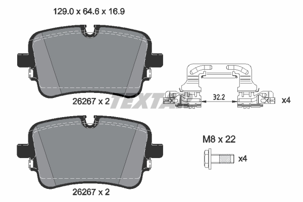 Set placute frana,frana disc 2626701 TEXTAR