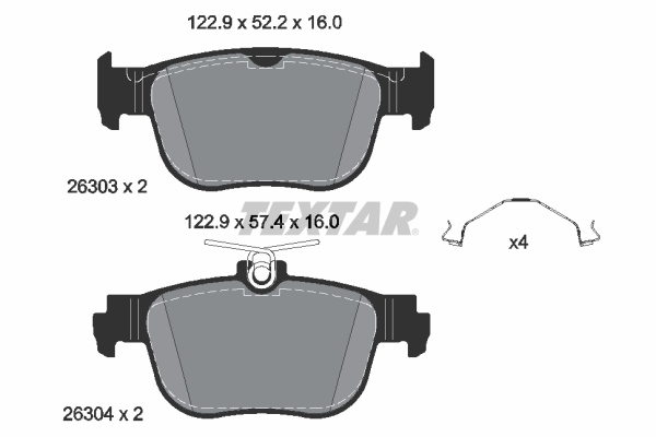 Set placute frana,frana disc 2630301 TEXTAR