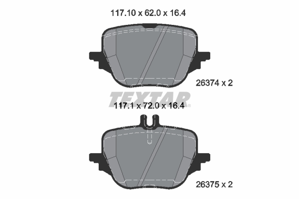 Set placute frana,frana disc 2637401 TEXTAR