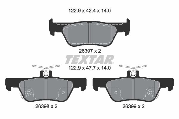 Set placute frana,frana disc 2639701 TEXTAR