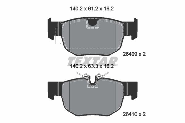 Set placute frana,frana disc 2640901 TEXTAR