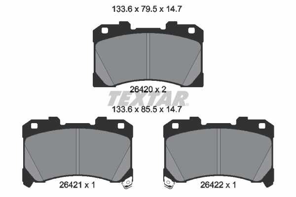 Set placute frana,frana disc 2642001 TEXTAR