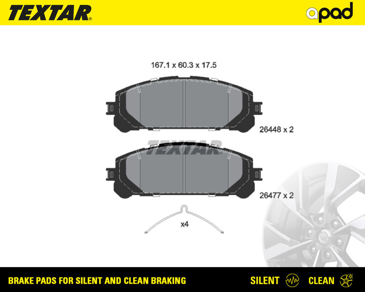 Set placute frana,frana disc 2644801SC TEXTAR