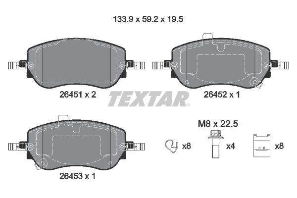 Set placute frana,frana disc 2645101 TEXTAR